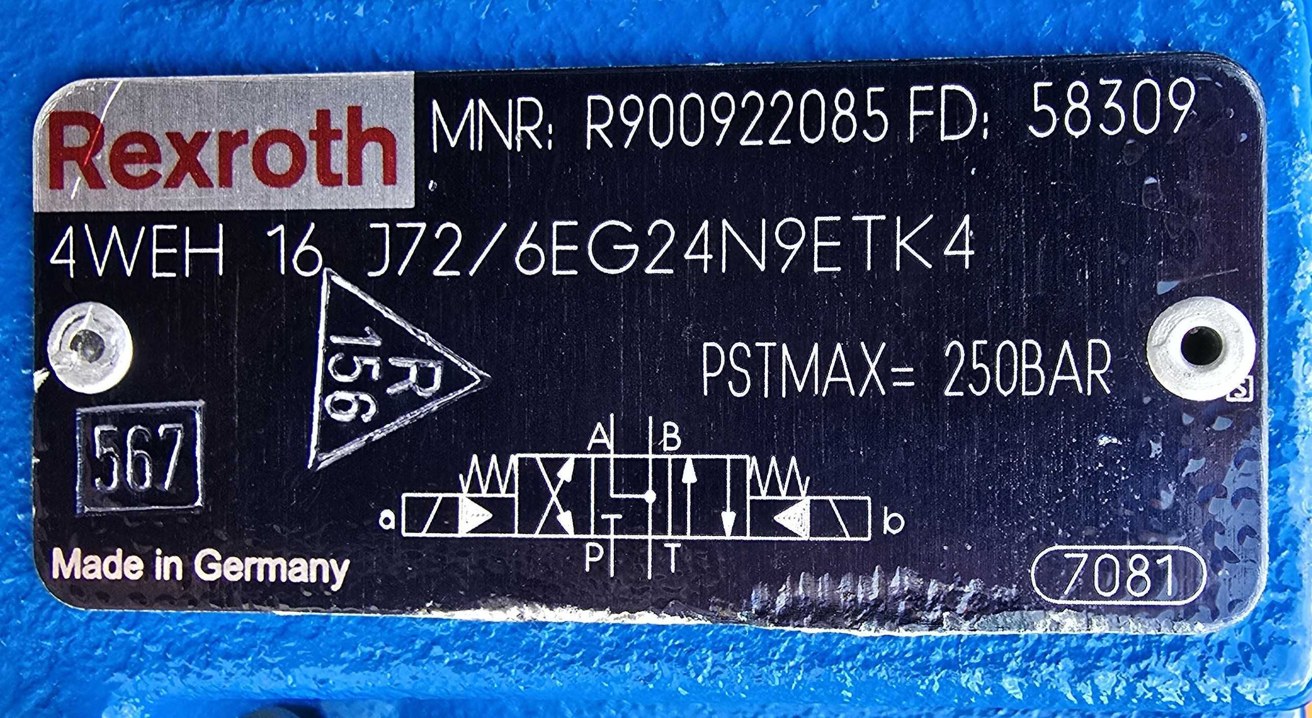 Elektrozawór Hydrauliczny Zawór Kierunkowy 24V Rexroth Rozdzielacz