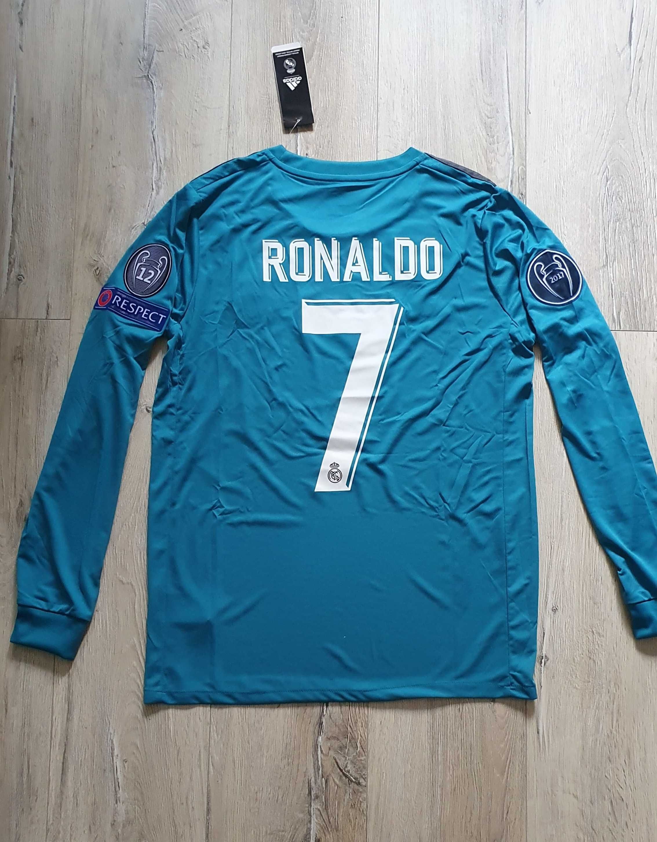 Koszulka Real Madryt 2017/18, Ronaldo 7, M, L  Długi Rękaw