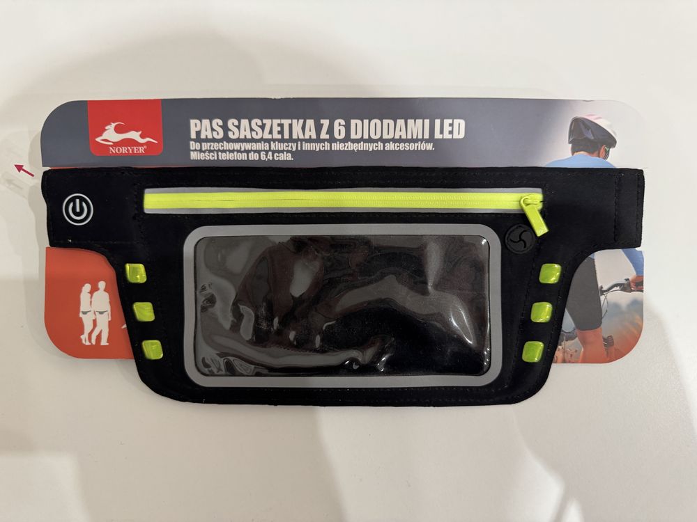 Pas - Saszetka do biegania z 6 diodami LED