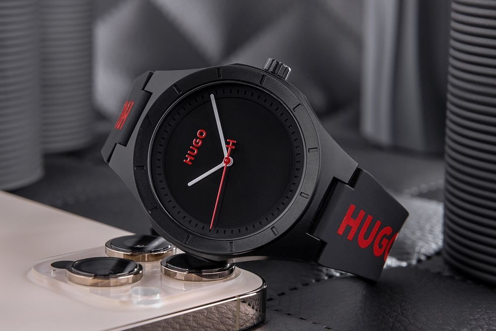 Zegarek Męski Hugo Lit For Him Black 1.530343 + BOX