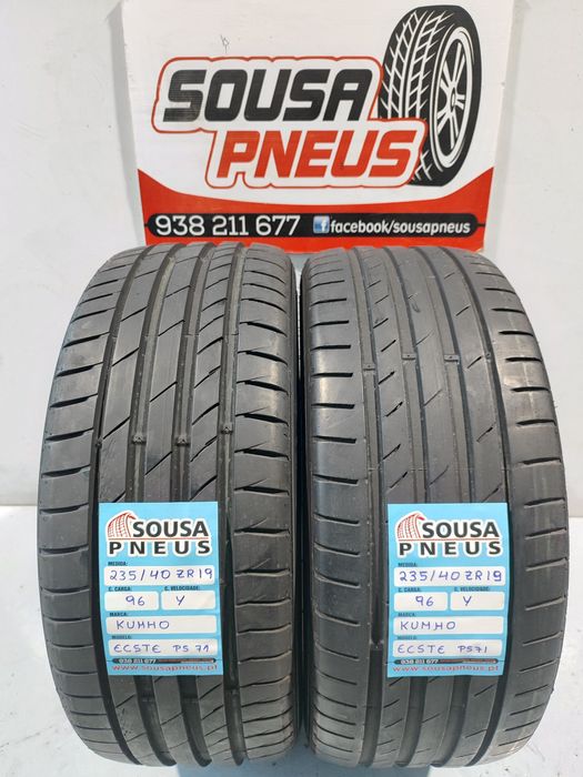 2 pneus semi novos 235-40R19 Bridgestone - Oferta da entrega