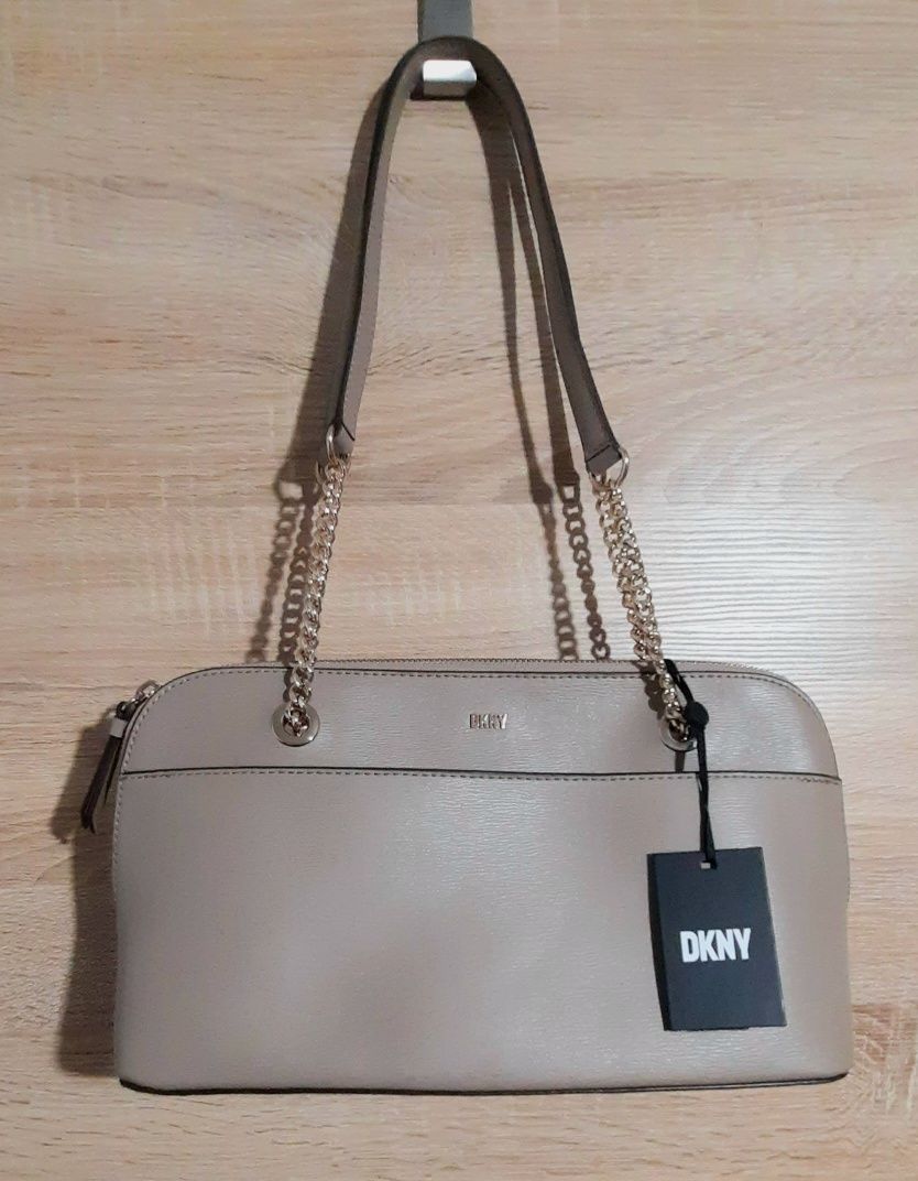 Torebka DKNY beżowa z eko skóry, nowa!