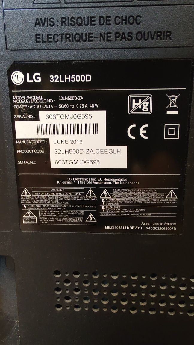 Telewizor LG 32" JAK NOWY + gratis dekoder