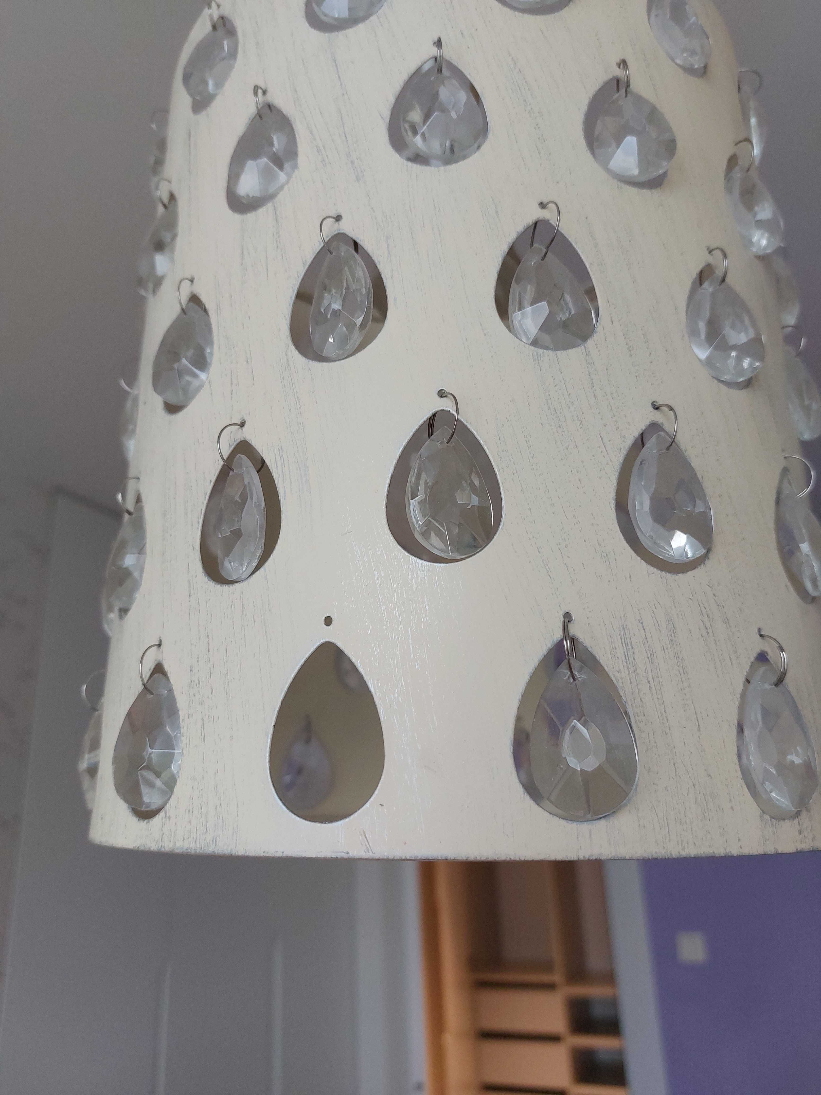 2 lampy glamour z kryształkami