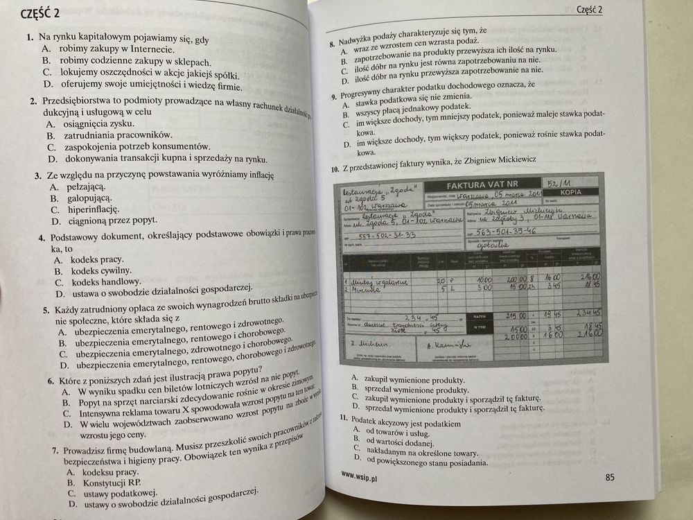 Egzamin zawodowy - technik żywienia i gospodarstwa domowego - testy