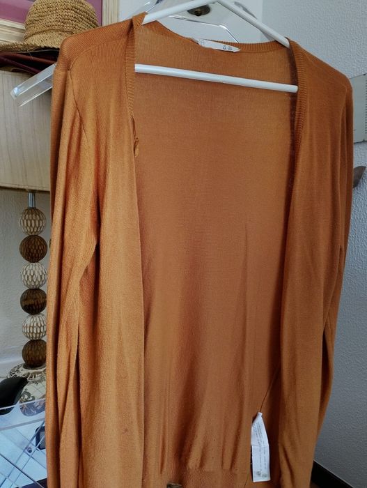 Casaco Malha cor de laranja