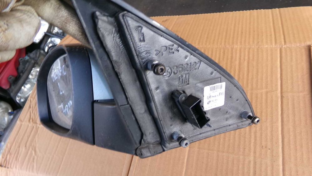 Sie55 Lusterko lewe kierowcy opel vectra c błękitne niebieskie 5pin