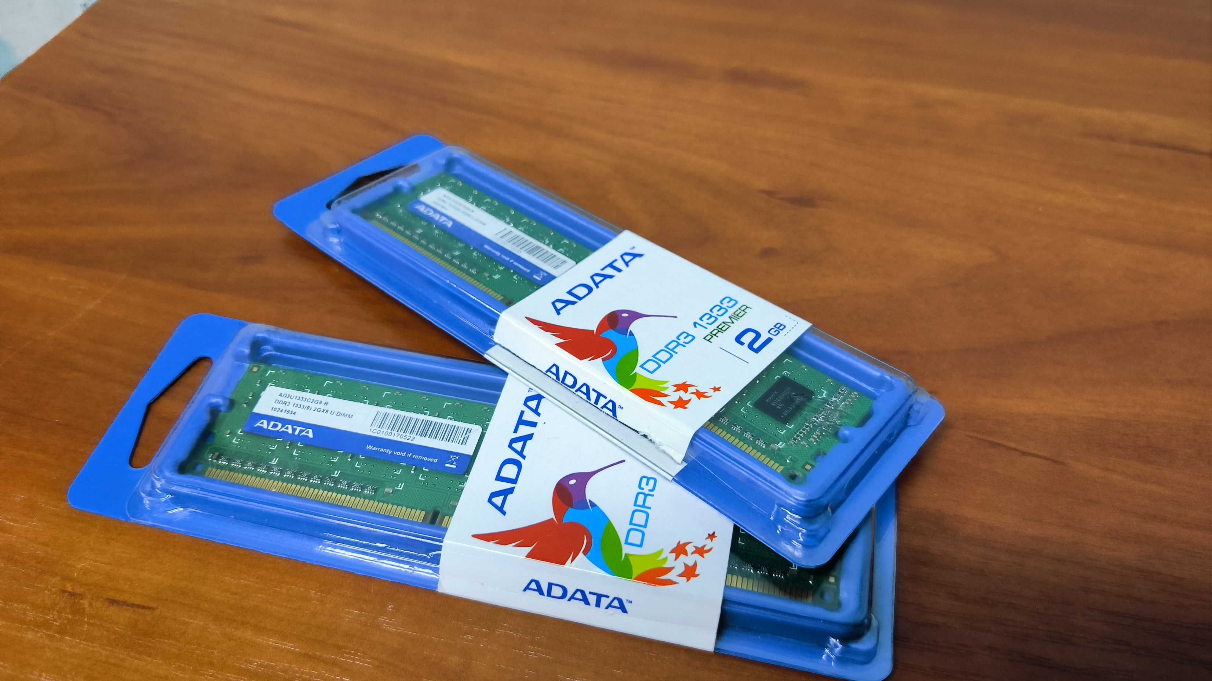 Pamieć RAM DDR3 PC3-10600U 1333MHz 2x2GB ADATA