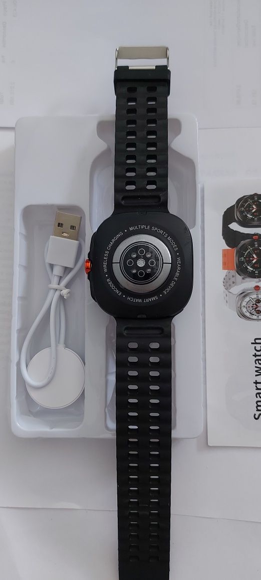 Smartwatch preto novo bluetooth talk relógio inteligente 1.52