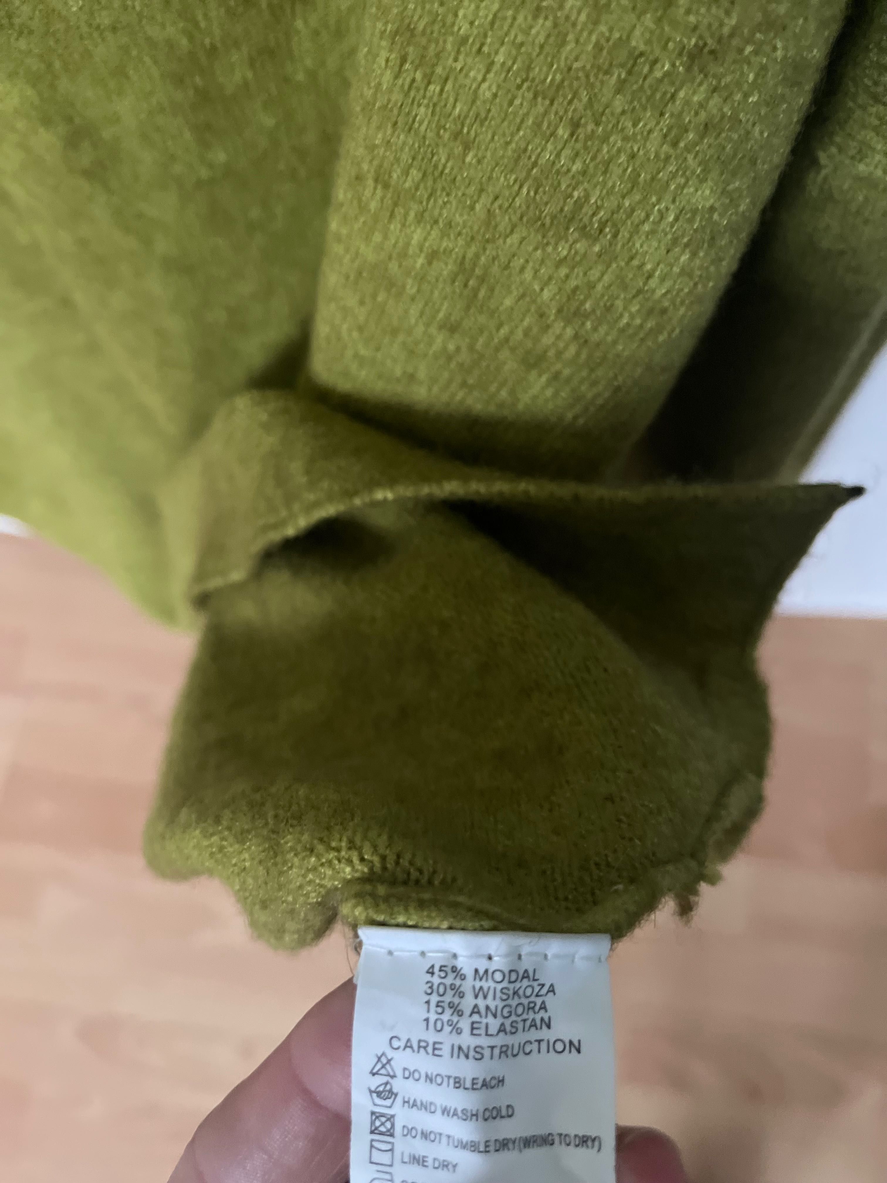 Sweter damski zielony N.Everyday rozmiar S/M Wiskoza modal angora