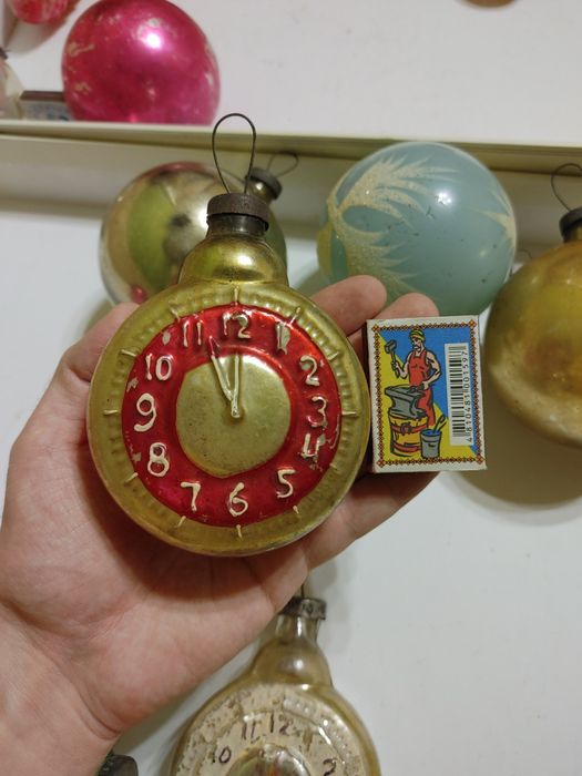 Ёлочная игрушка часы СССР ёлочная игрушка гигант игрушка большая