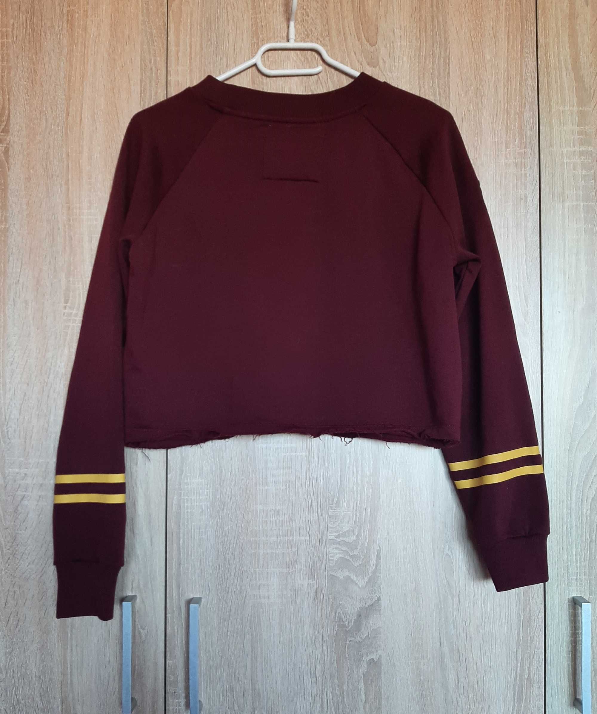 Bordowa bluza croptop Harry Potter Sinsay XS