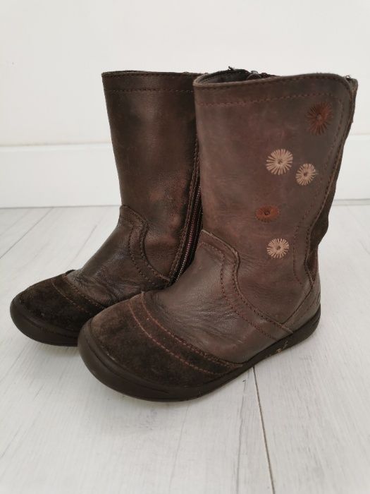 Kozaki Clarks, skóra, rozmiar 21,5