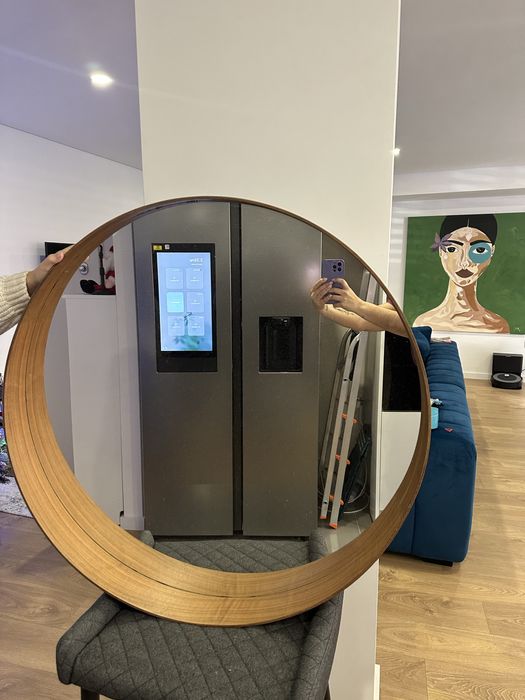 Espelho chapa de carvalho 80 cm Stockholm