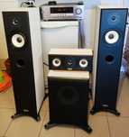 STX Electrino kolumny + subwoofer + centralny + yamaha amplituner