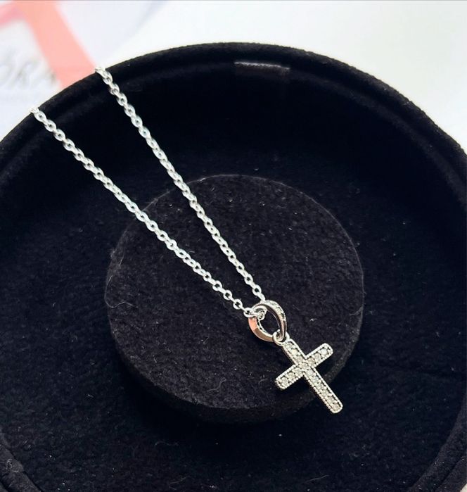 Хрестик Пандора 925 проба із ланцюжком