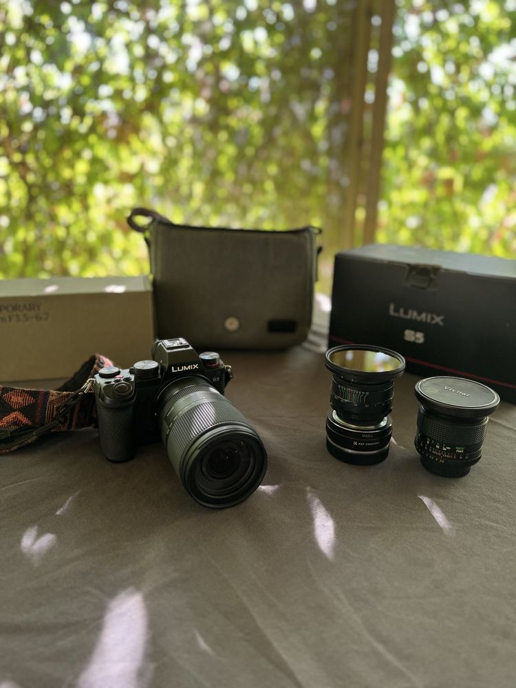 Aparat Lumix s5 3 obiektywy Sigma 16-300 Helios Vivitar