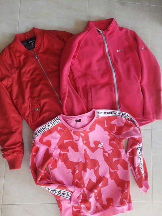 Zestaw ubrań damskich r. S polar Hi-Tec, bluza 4F, kurtka 3 szt.