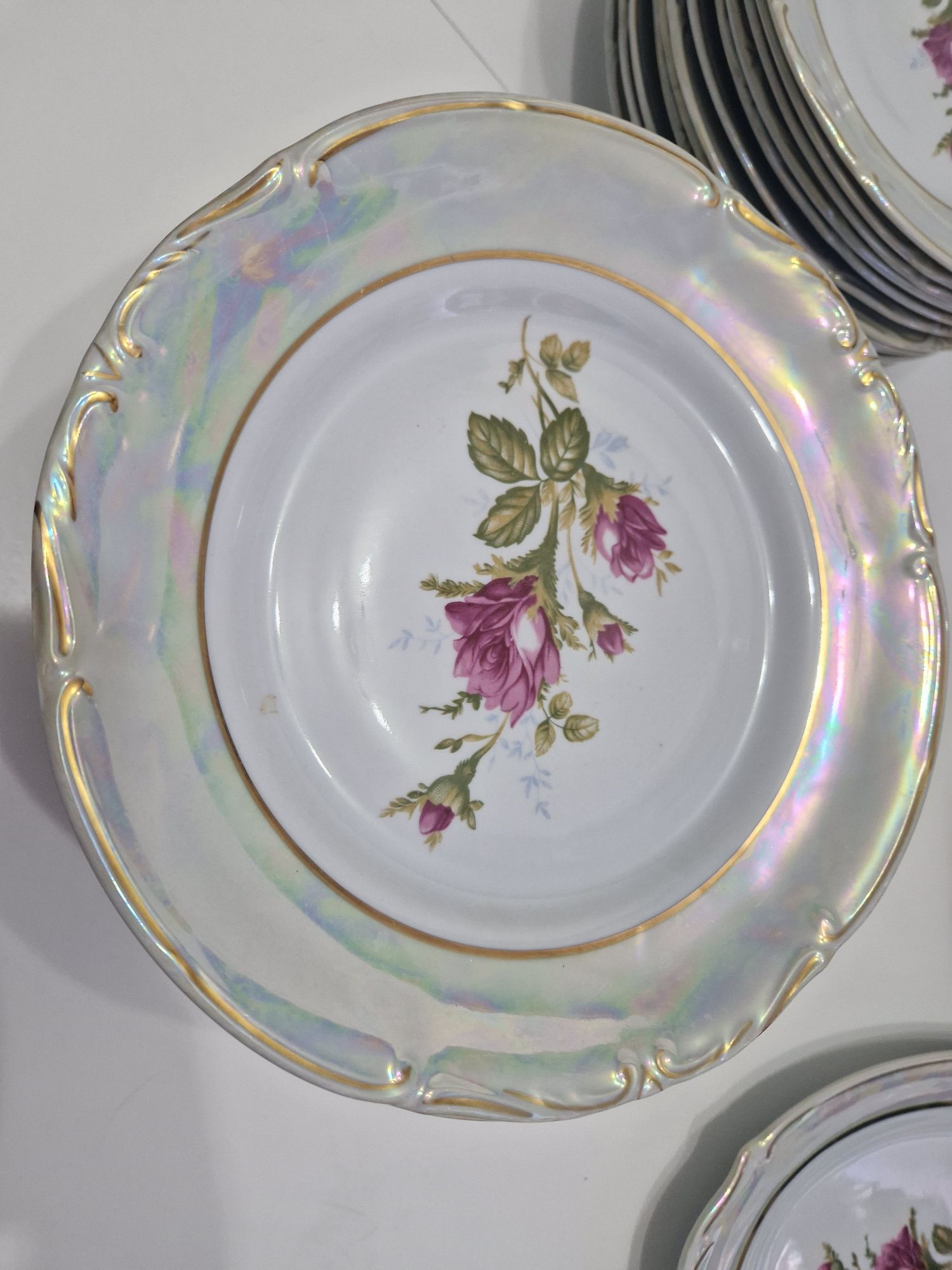 Porcelanowy komplet z Chodzieży obiadowo deserowy 38 elementów