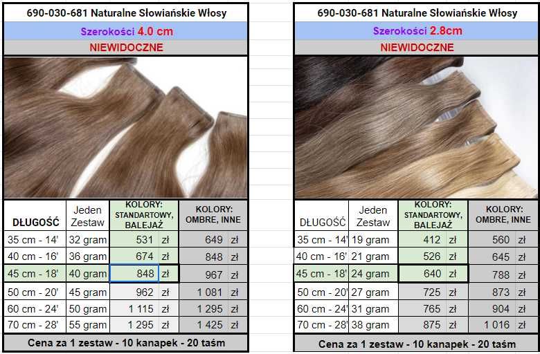 Kanapki niewidoczne włosy słowiańskie włosy naturalne ombre proste