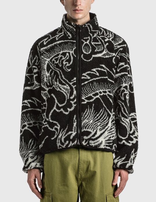 Двусторонняя флисовая куртка Stussy из шерпы Dragon