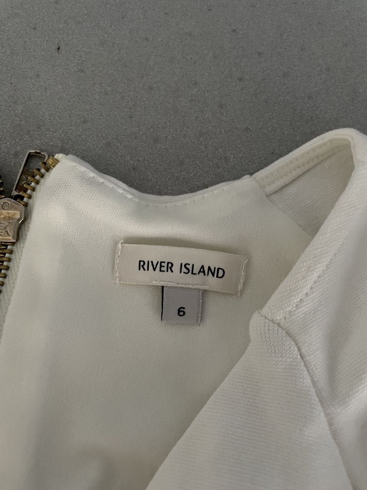 River Island Sukienka biała bodycon XS 34