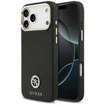 Etui Guess Grained Strass Logo MagSafe na iPhone 17 Pro Max - czarne