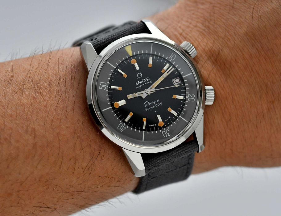 Zegarek ENICAR Sherpa Super Dive - Vintage z 64 - 40mm - Automatyczny