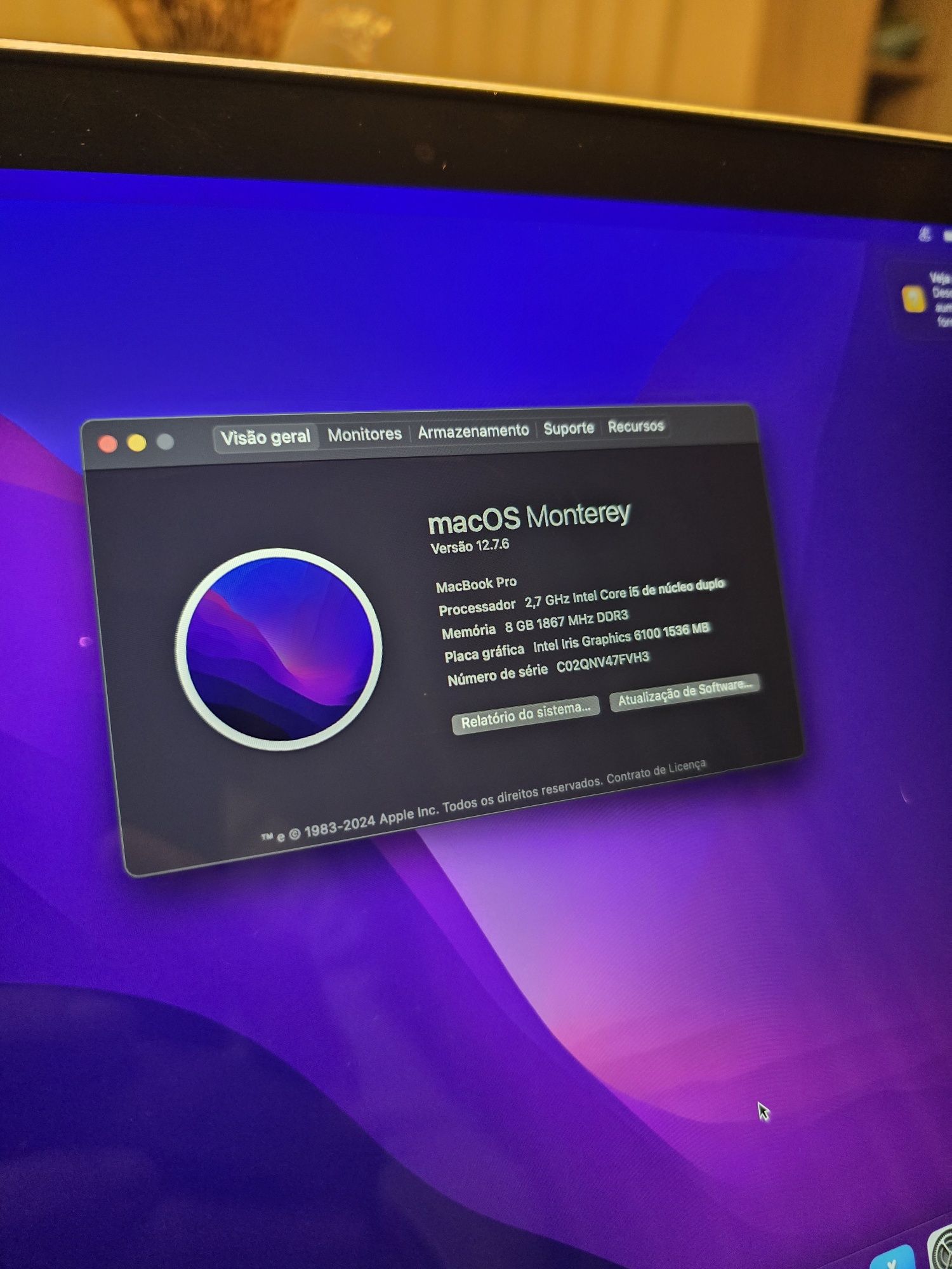 MacBook Pro 2015 8GB 512GB. Troca/Retoma. Acessórios originais