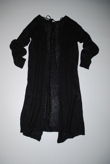 Кардиган вязаный черный XS/S Италия женский стильный накидка кофта