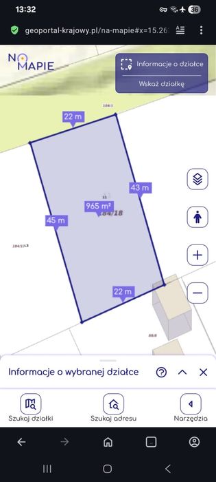 Działka budowlana 967 m2 w spokojnej  okolicy