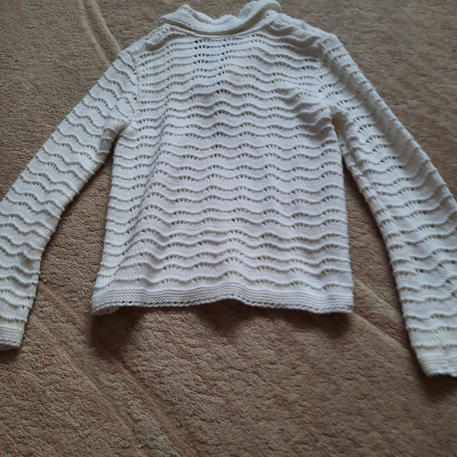 Sweterek biały komunijny 134