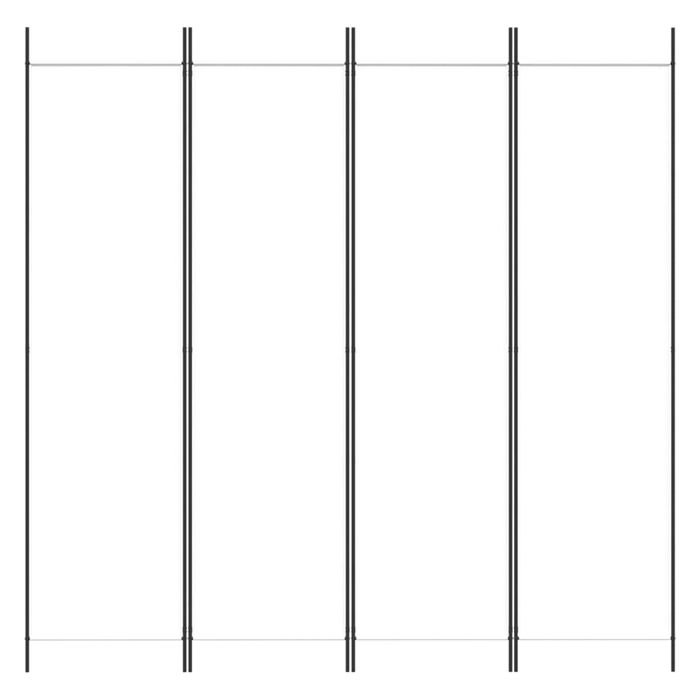 vidaXL Parawan 4-panelowy, biały, 200x200 cm, tkanina