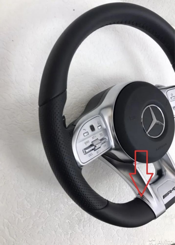 Вставка в руль AMG Mercedes Benz Накладка подкова X167 w167 W205 W222