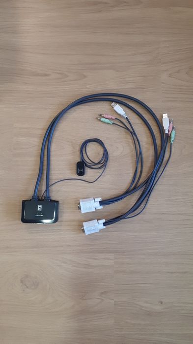 Cabo Comutador/Cable Switch KVM VGA, USB, Audio  Level One KVM-022364309815402115122