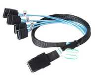 Kabel przewód mini SAS SFF 8087 4x SATA RAID HDD SCSI Backup 0,5M