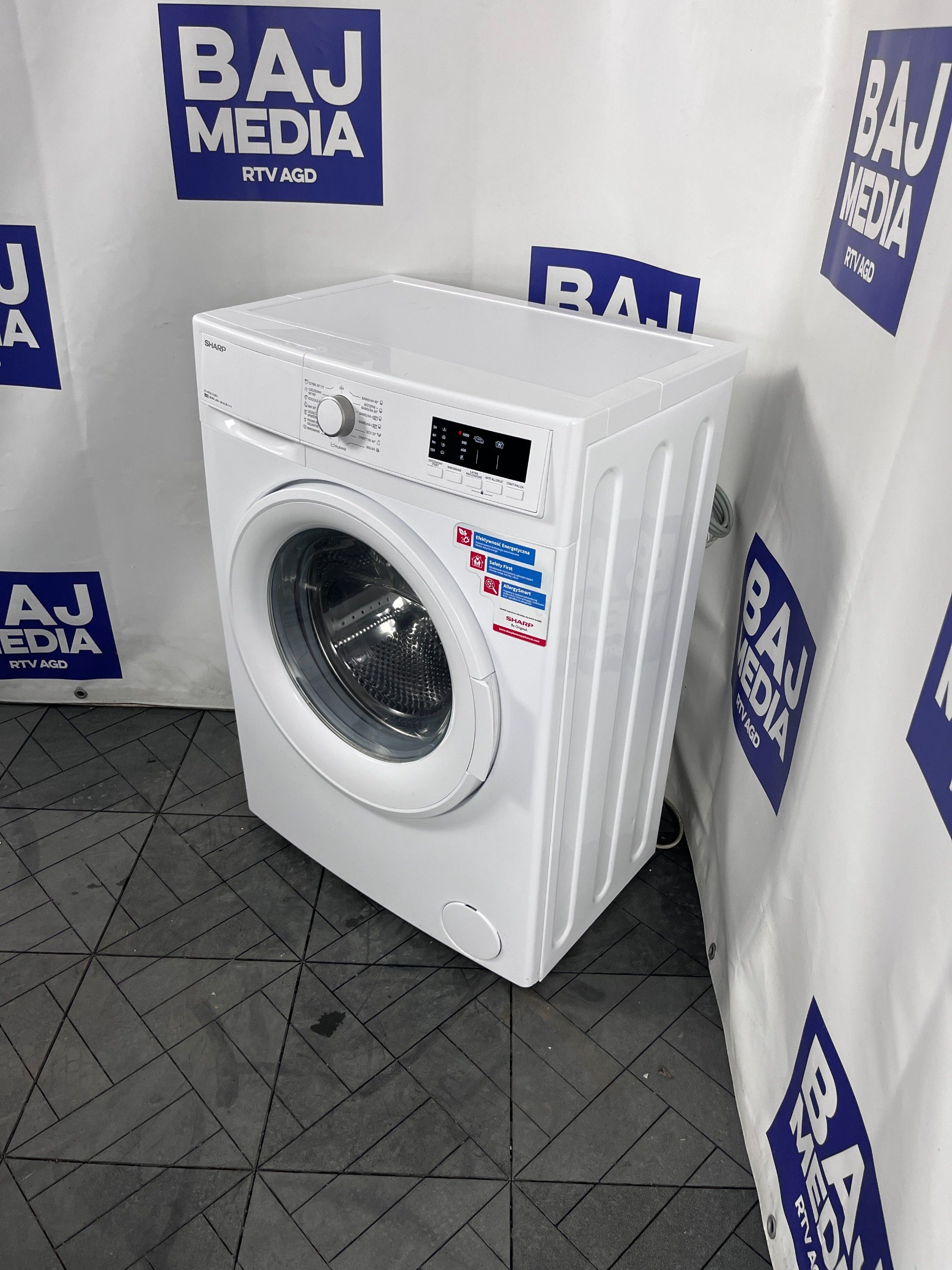 Pralka Sharp Slim 44Cm Jak Nowa 6Kg/1000/A+++/Dostawa/90Dnigwarancja