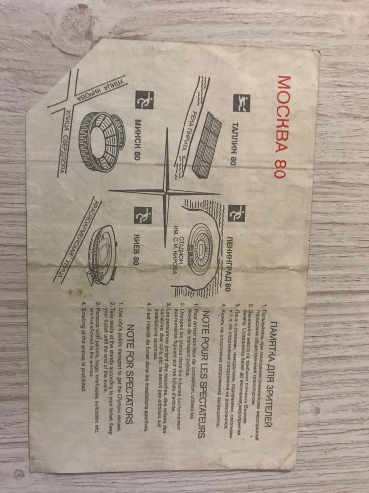 Билет 1980 года