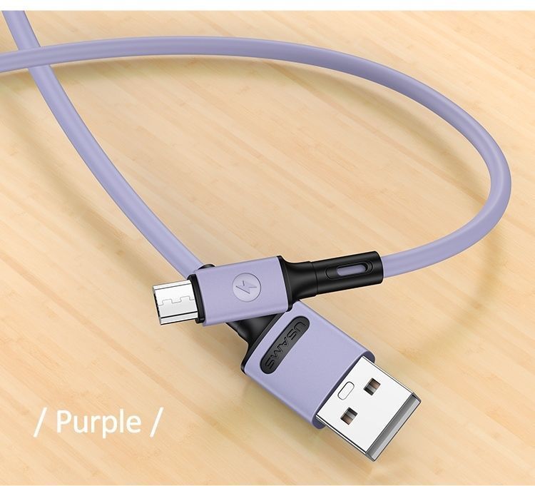 Kabel Usams U52 Microusb 2A Fast Charge 1M Purpurowy