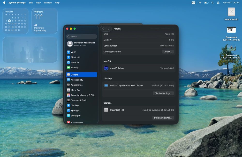 MacBook Pro M3 – 8 GB RAM – Stan bardzo dobry
