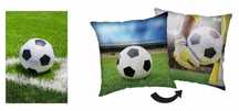 Poduszka+koc polarowy 100x150 piłka nożna boisko dla piłkarza football