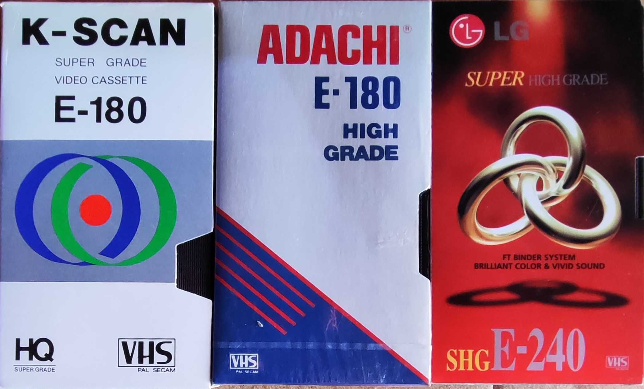 Видеокассеты VHS чистые распечатанные Е-120-180-240 мин
