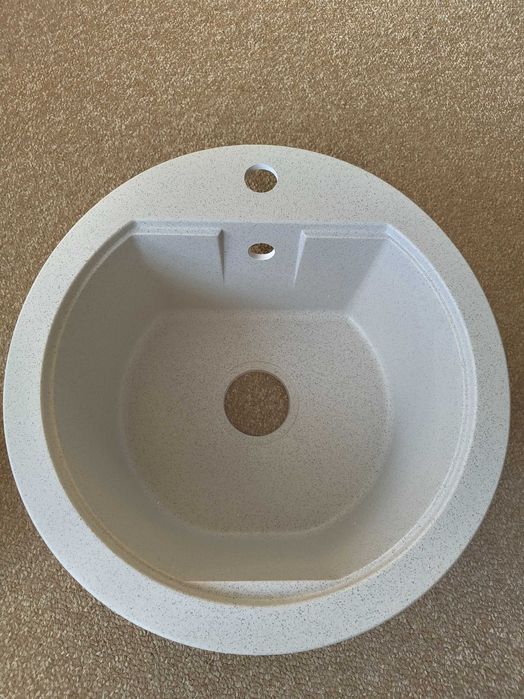 Кухонна мийка граніт GRANADO Lugo Gris (сіра, 2808) + сифон одинарний