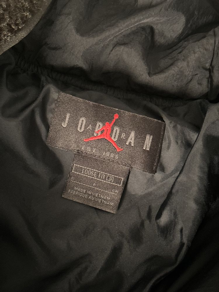 Jordan WMNS czarna bluza polar kieszenie kaptur
