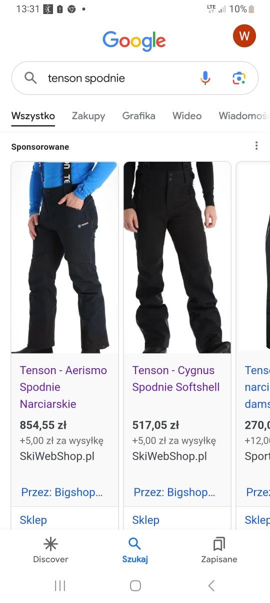 Tenson MPC Plus spodnie narciarskie