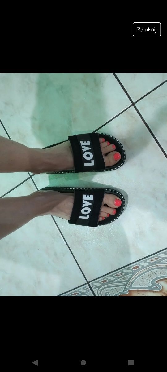 Buty klapki damskie