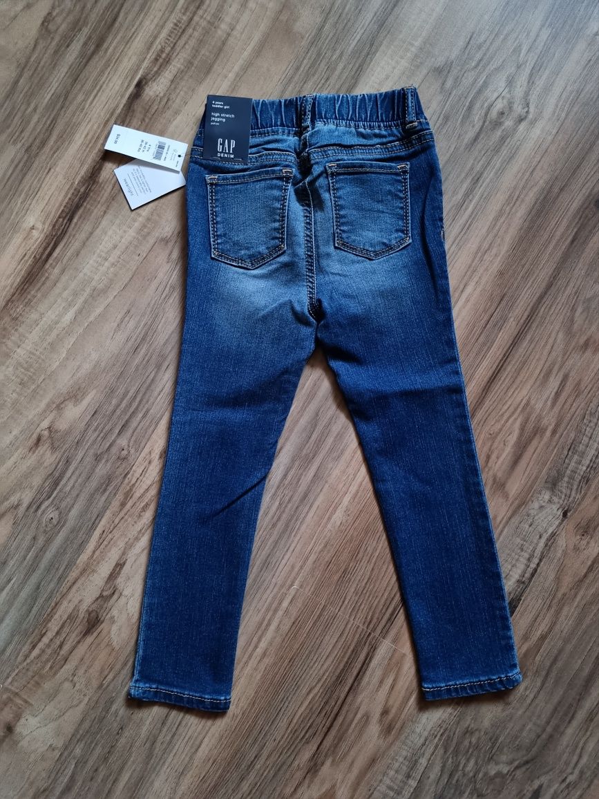 Jegginsy legginsy jeansowe spodnie spodenki GAP r104 4lata