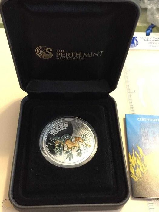 Монеты серебро Набор Подводный мир Австралия ЛОТ  3 шт в наборе