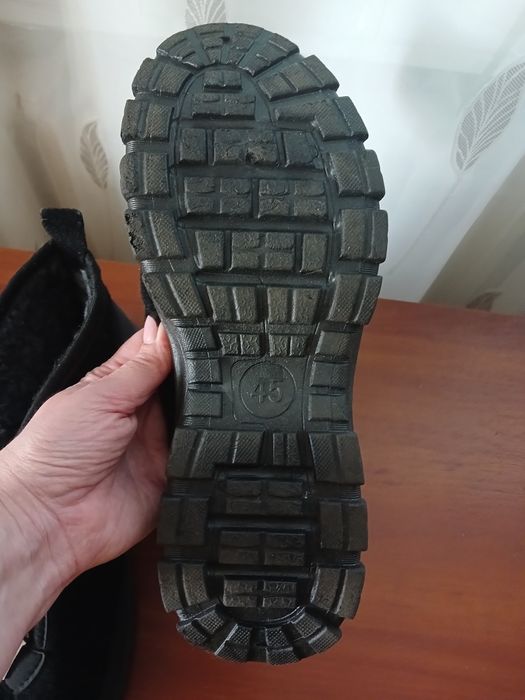 Черевики чоловічі войлочні чорні, 45 розмір