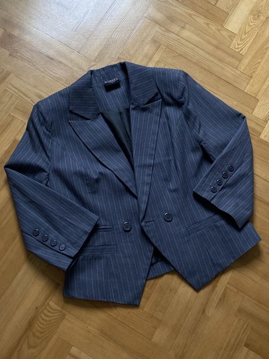 Szara szary marynarka żakiet żakiecik Soaked in Luxury